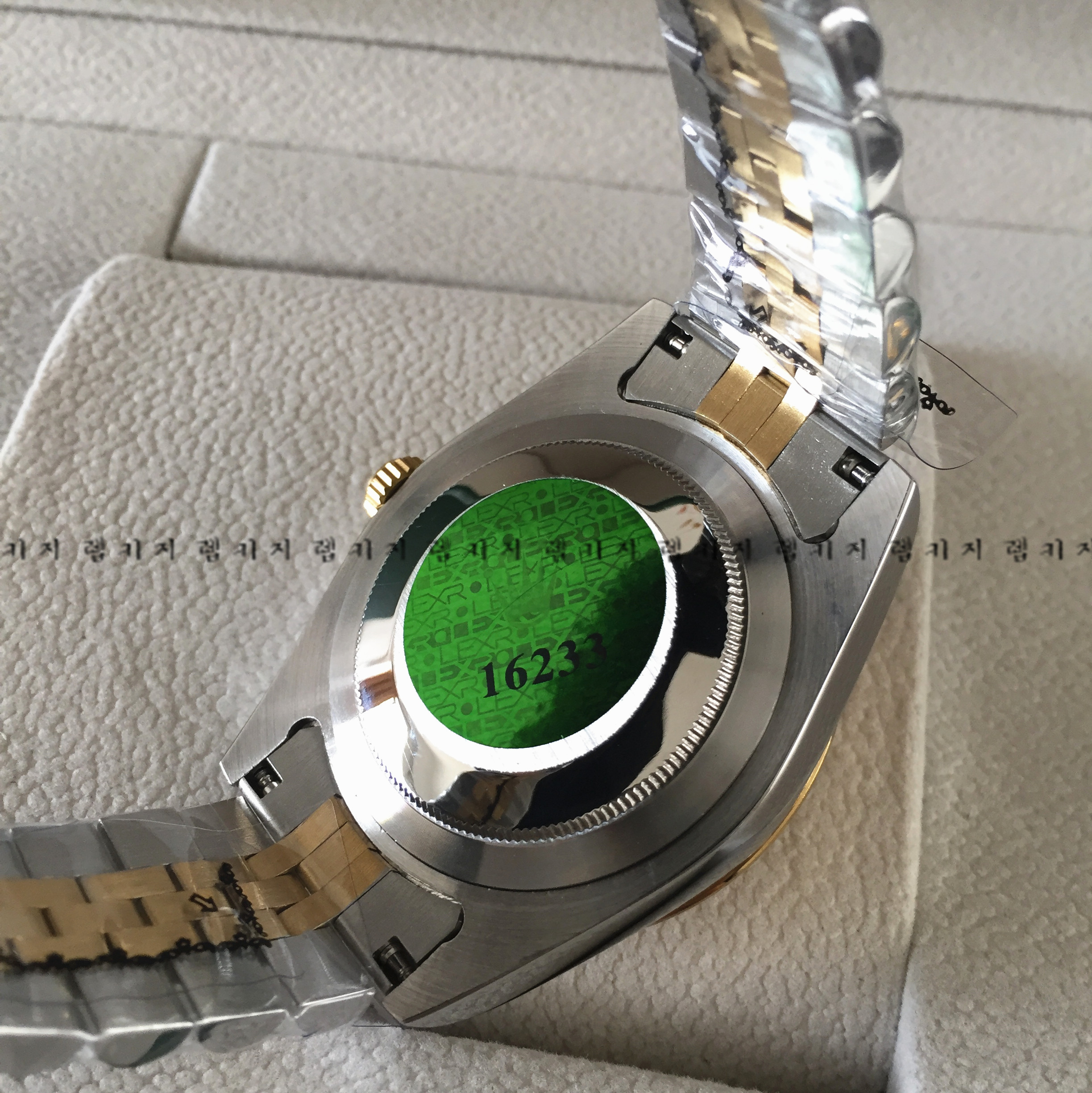 로렉스 텐포인트 금장 콤비 메탈시계 2중버클